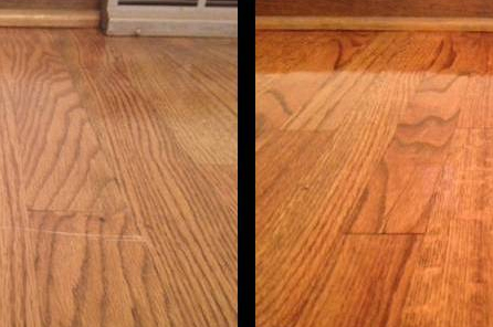 Detroit Wood Floors Installation and Refinishing - Before and after